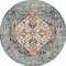 Homeroots 5 ft. Round Ivory & Light Blue Distressed Area Rug 385551 - alternate 8